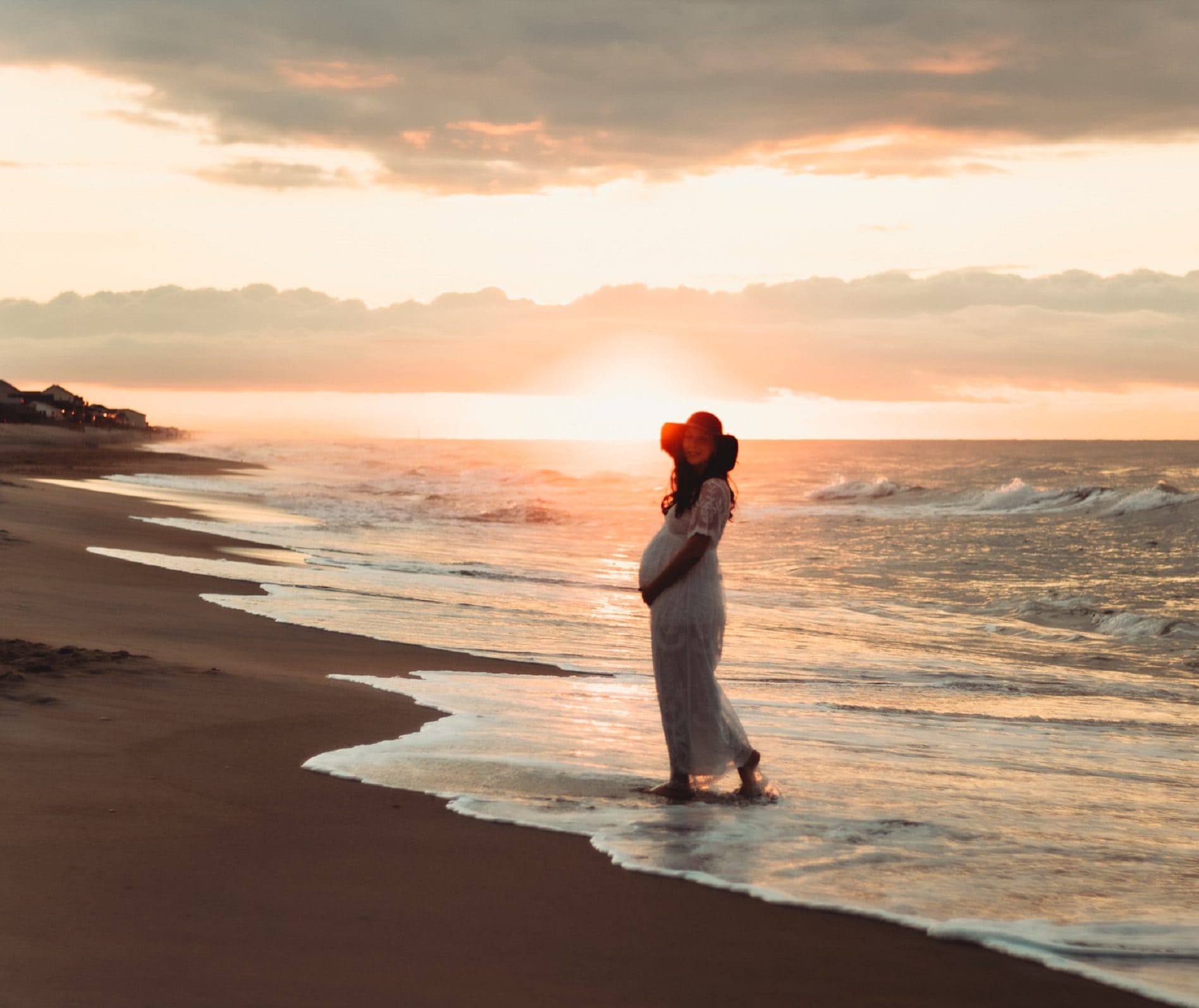 Maternity Sunrise Photoshoot Wilmington, NC